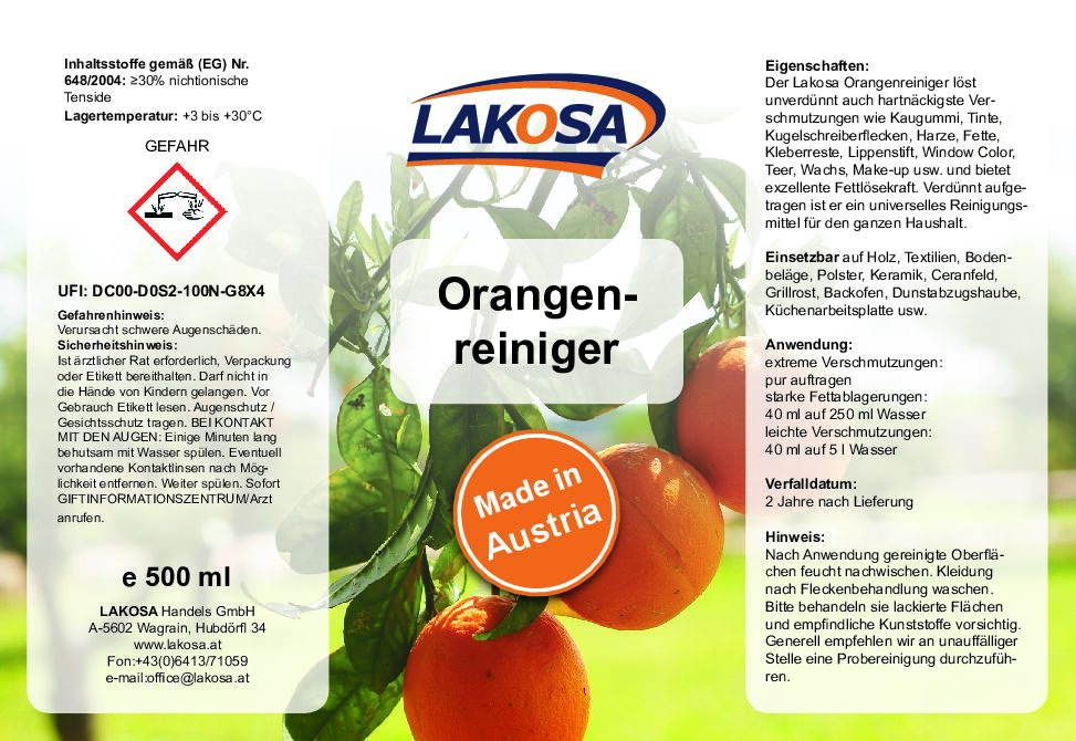 Orangenreiniger Konzentrat 0,5L – Bild 2