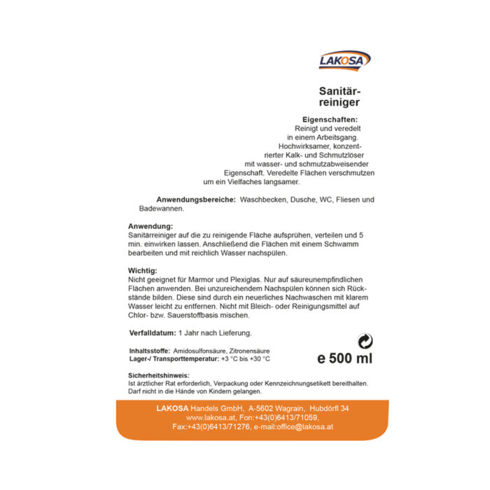Sanitärreiniger Badreiniger Lotuseffekt neu